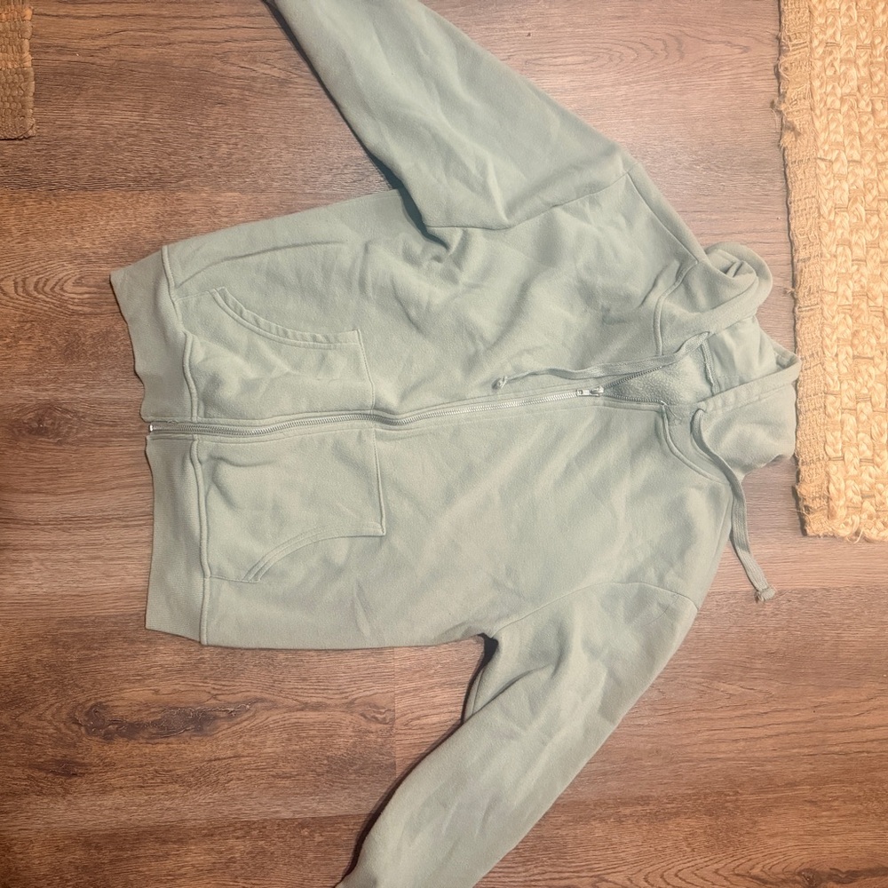Light Green Zip-Up Hoodie